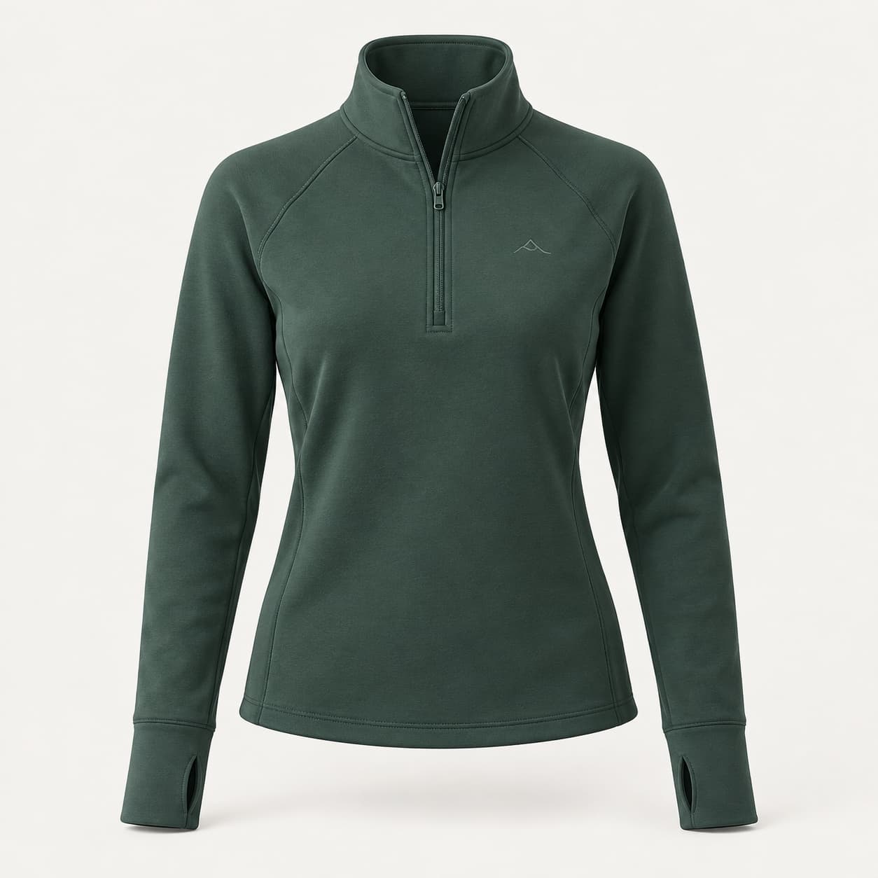 Summit Quarter-Zip in Fir — Front view